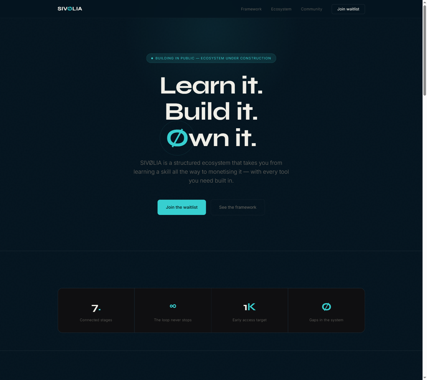 Homepage screenshot of sivolia.org in a browser frame